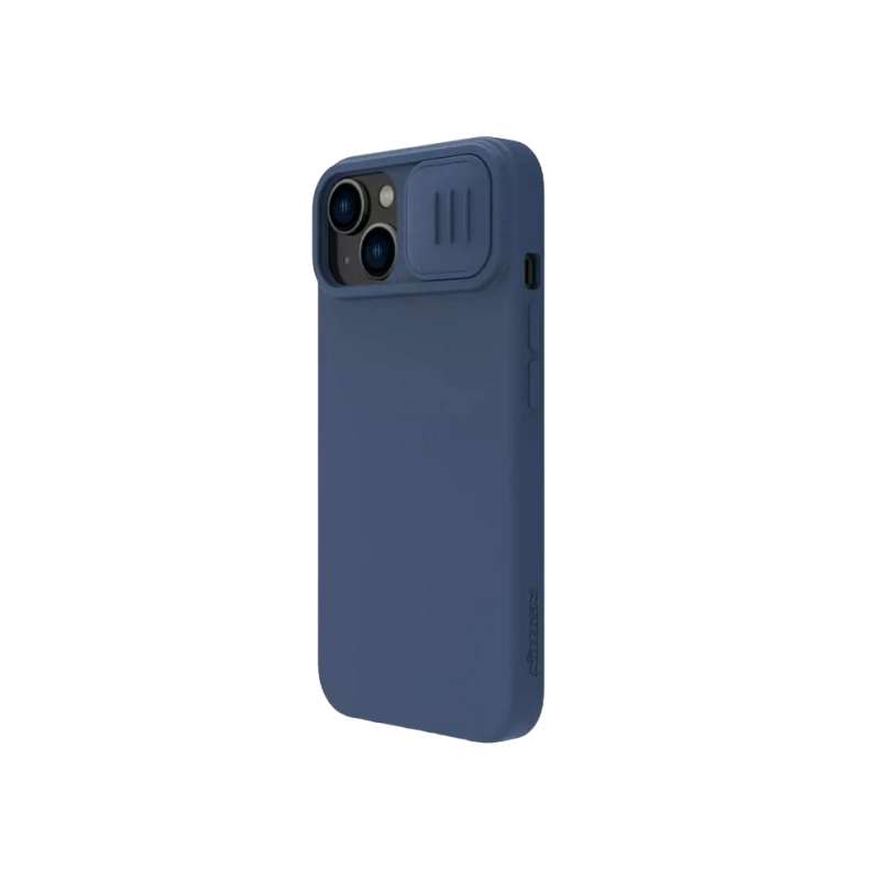Чехол Nillkin Apple iPhone 15 Plus, CamShield Silky Silicone, темно-синий