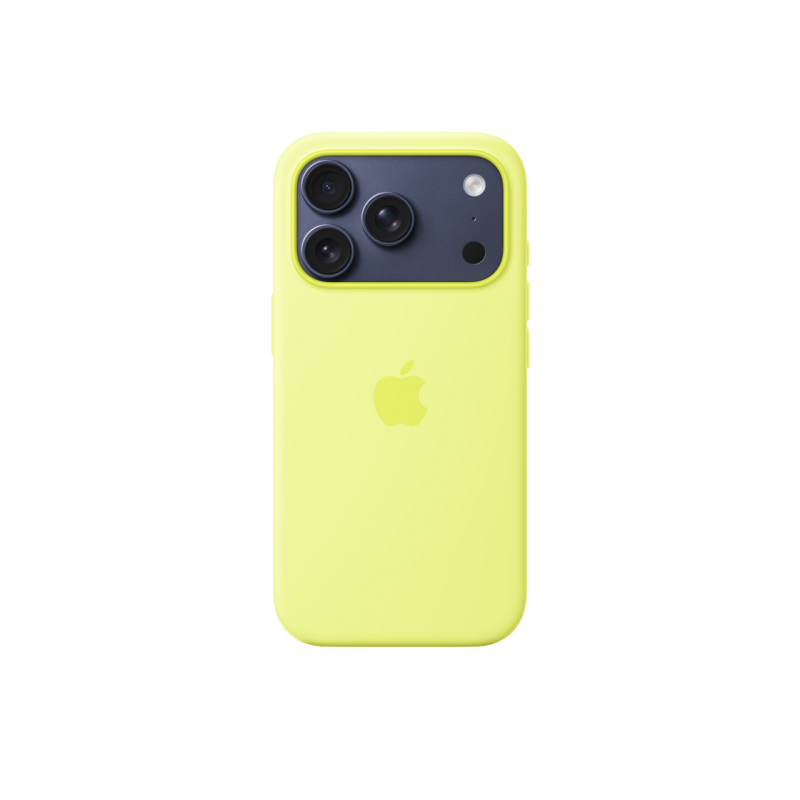 iPhone 17 Pro Silicone Case with MagSafe- Neon Yellow, ModelA3559