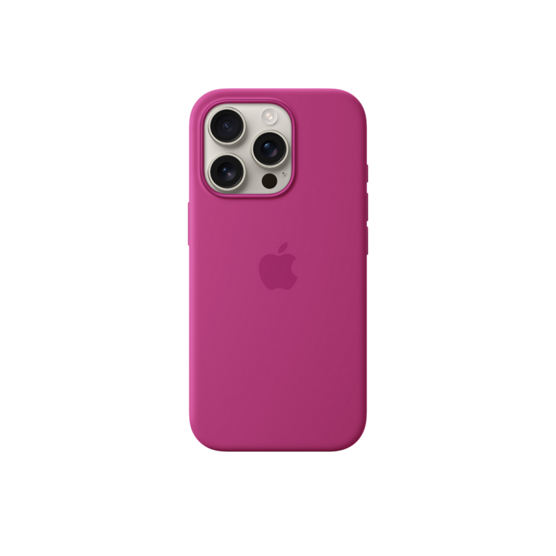 iPhone 16 Pro Silicone Case with MagSafe-Fuchsia,ModelA3313