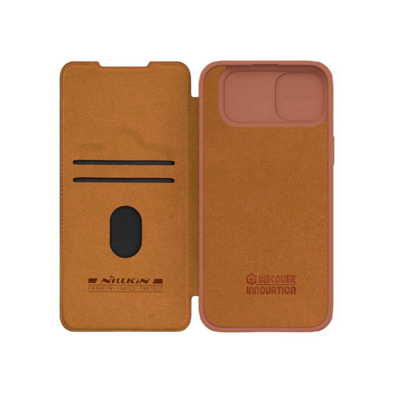 Nillkin Apple iPhone 15 Plus, Qin Pro Коричневый