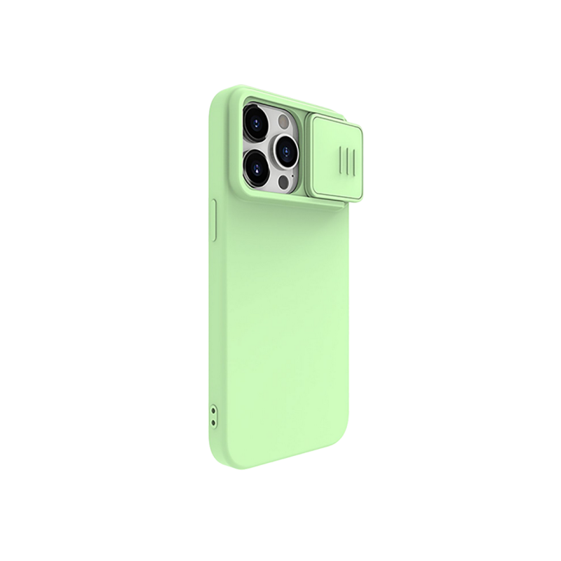 Чехол Nillkin Apple iPhone 15 Pro Max, CamShield Silky Silicone, цвет мятно-зеленый