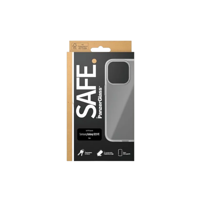 БЕЗОПАСНЫЙ. от PanzerGlass Samsung Galaxy S23 FE, чехол из ТПУ, прозрачный