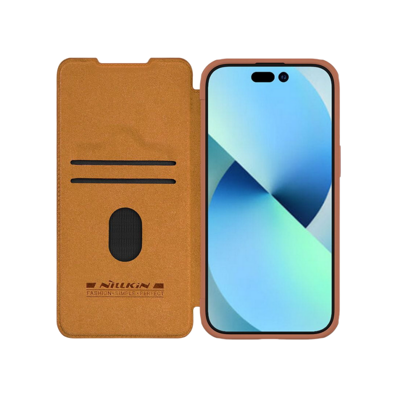 Nillkin Apple iPhone 15, Qin Pro Коричневый