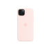 Силиконовый чехол для iPhone 15 Plus с MagSafe - светло-розовый
