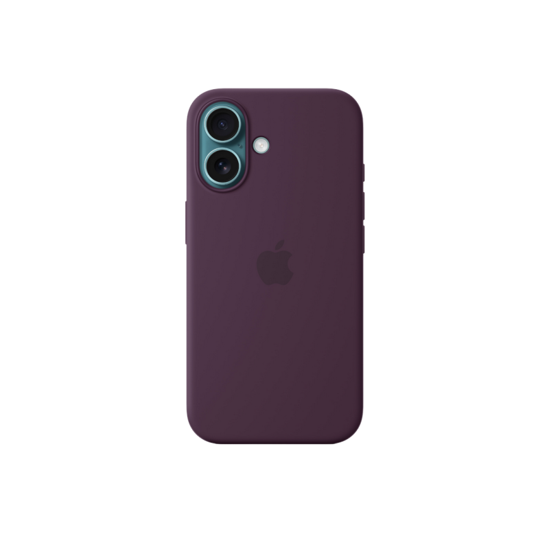 iPhone16 Silicone Case with MagSafe-Plum,ModelA3313