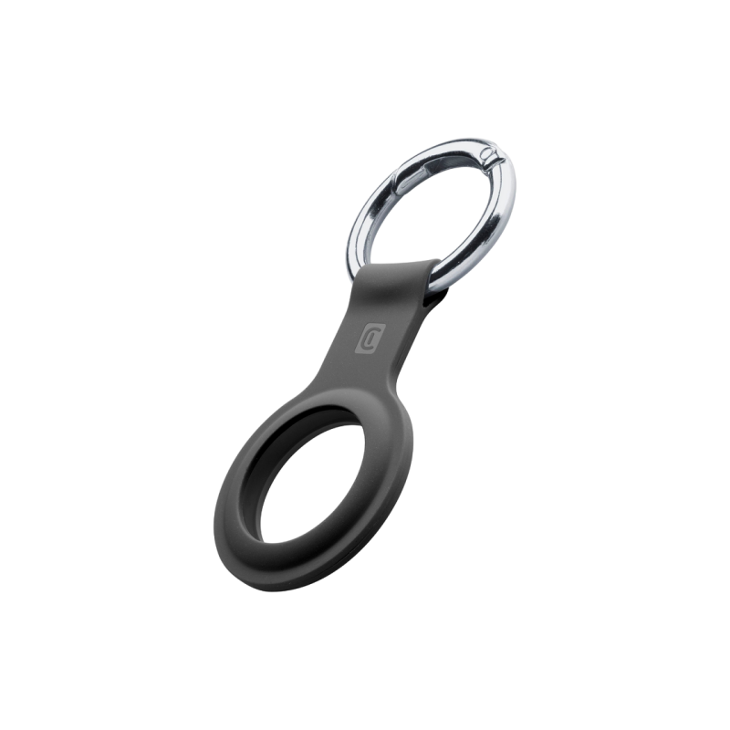Cellular Apple Airtag, Silicone case with hook, Black