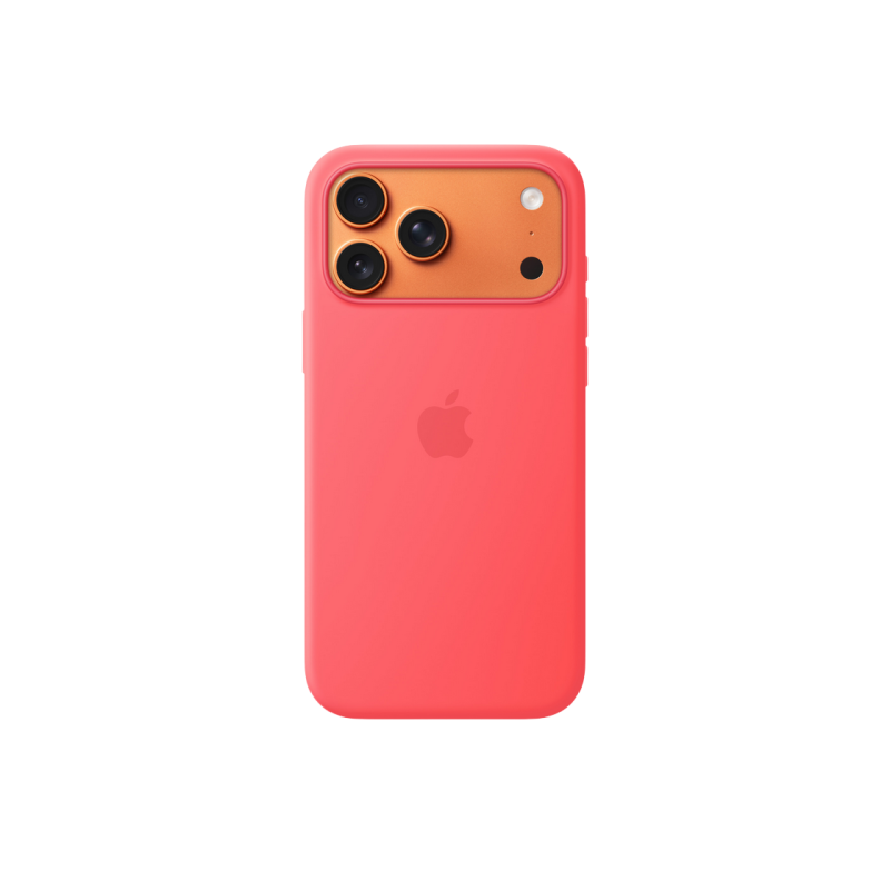 iPhone 17 Pro Max Silicone Case with MagSafe- Bright Guava, ModelA3559