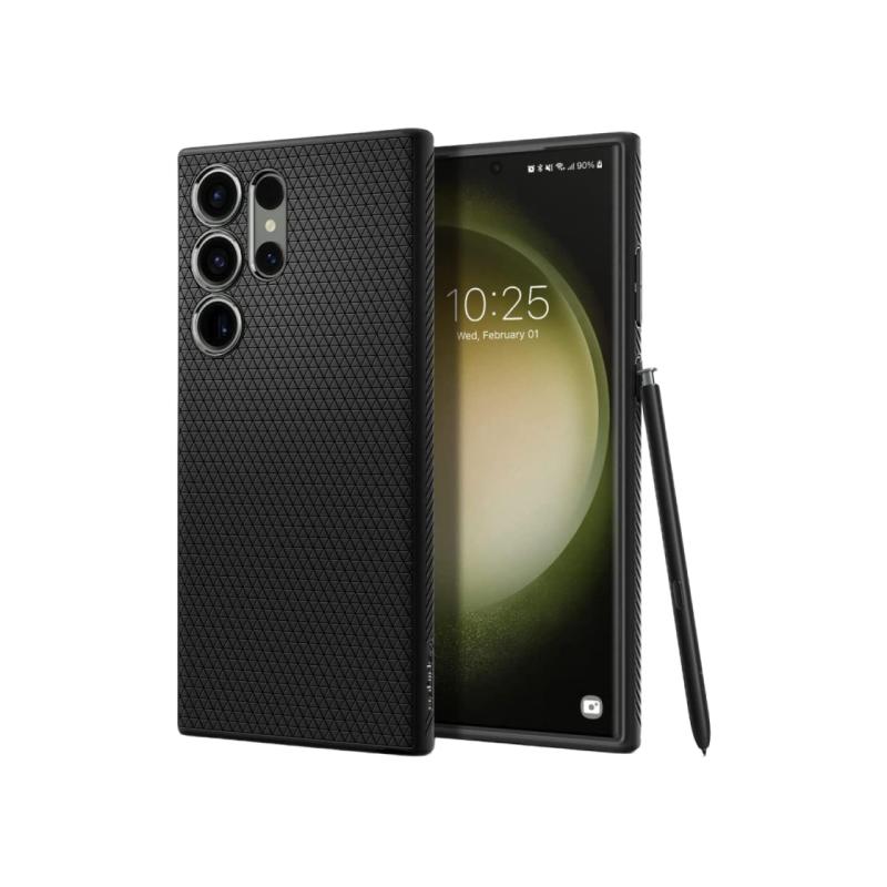 Spigen Samsung S23 Ultra, Liquid Air, матовый черный