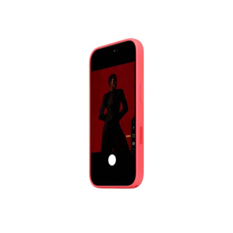 iPhone 17 Pro Silicone Case with MagSafe- Bright Guava, ModelA3559