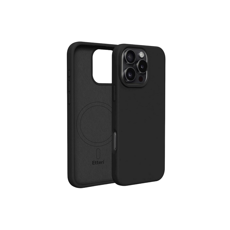 Etteri Apple iPhone 16 Pro Max, силиконовый чехол Mag, черный