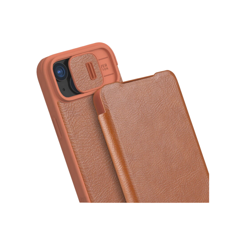Nillkin Apple iPhone 15 Plus, Qin Pro Коричневый