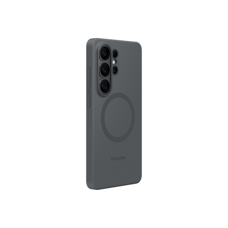 Оригинальный силиконовый магнитный чехол Sam для Galaxy S26 Ultra, черный.
