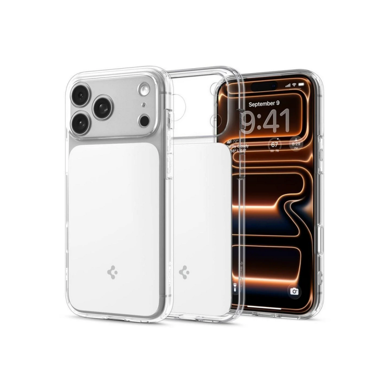 Spigen iPhone 17 Pro Max, Ultra Hybrid "T" Mag Safe, Glossy White