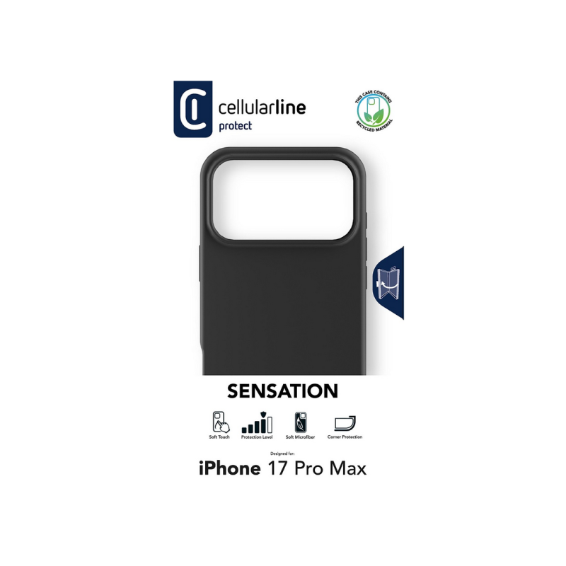 Cellular Apple iPhone 17 Pro Max, Sensation case, Black