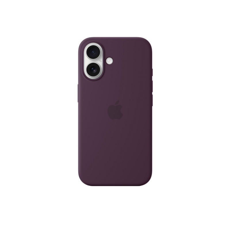 iPhone16 Silicone Case with MagSafe-Plum,ModelA3313