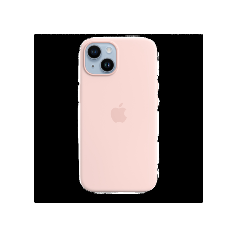 Оригинальный силиконовый чехол для iPhone 14 с MagSafe - мелово-розовый, модель A2910