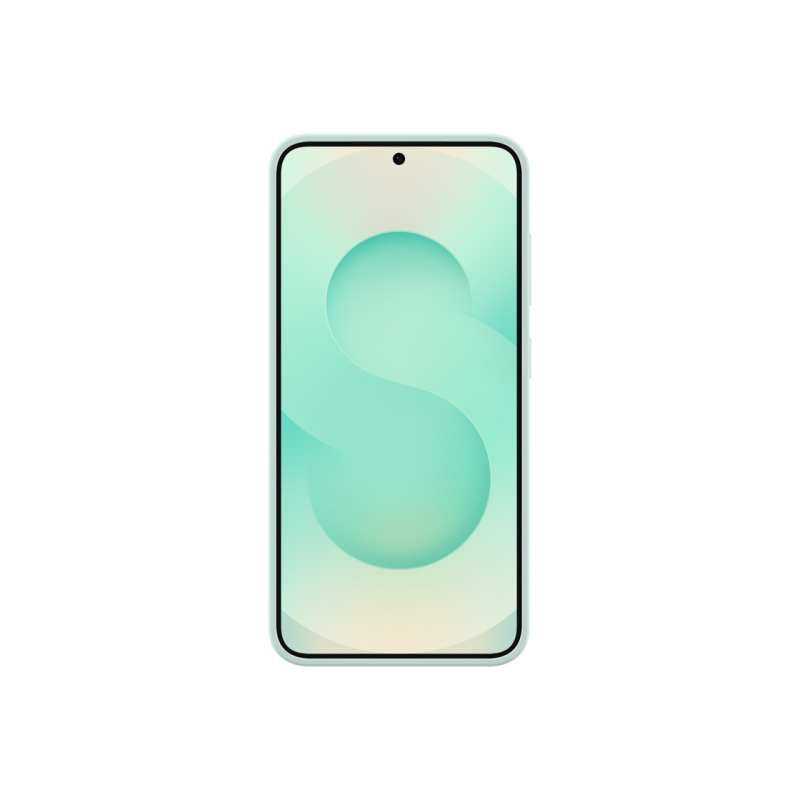 Оригинал Сэм. силиконовый чехол Galaxy S25, мятный