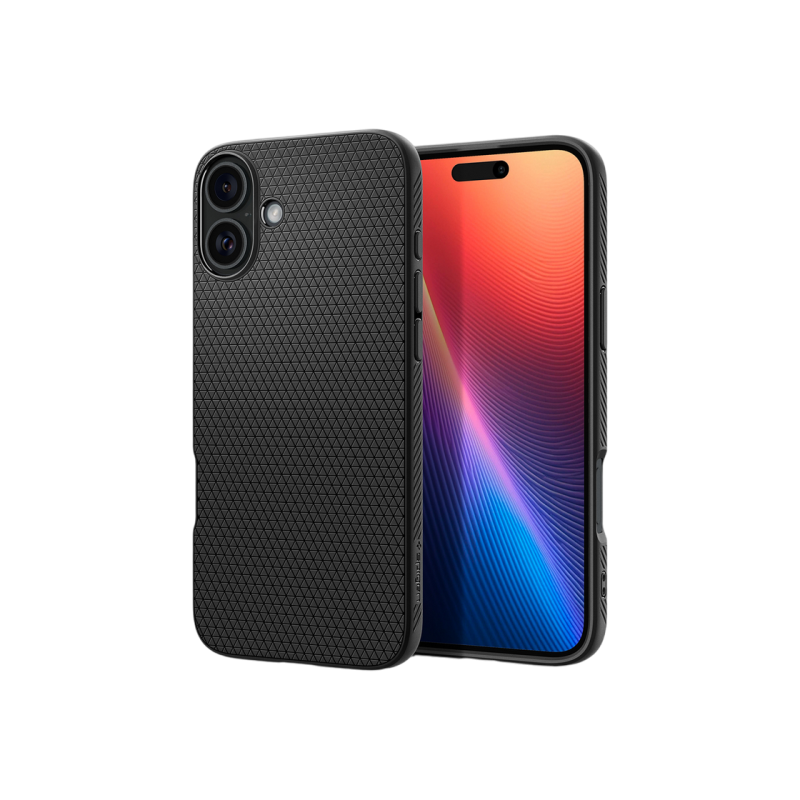 Spigen iPhone 16 Plus, Liquid Air, матовый черный