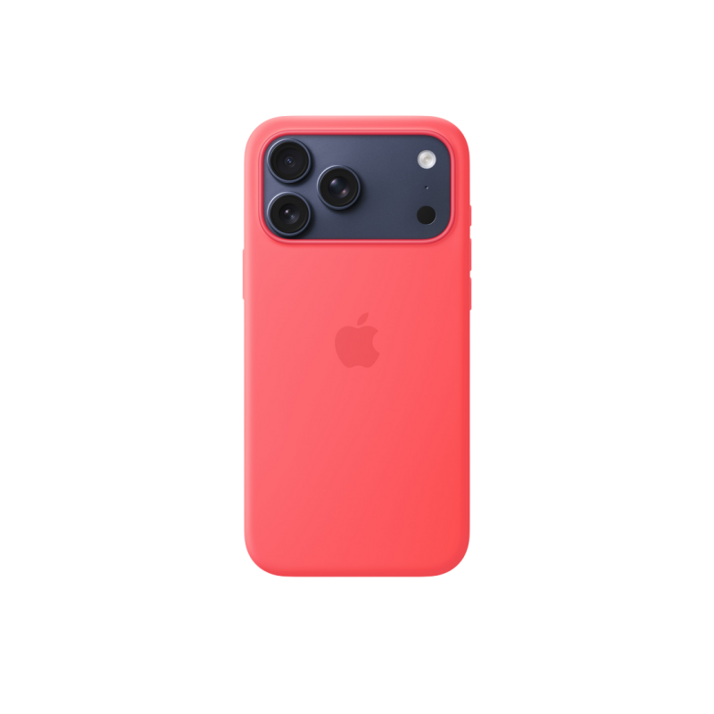 iPhone 17 Pro Max Silicone Case with MagSafe- Bright Guava, ModelA3559