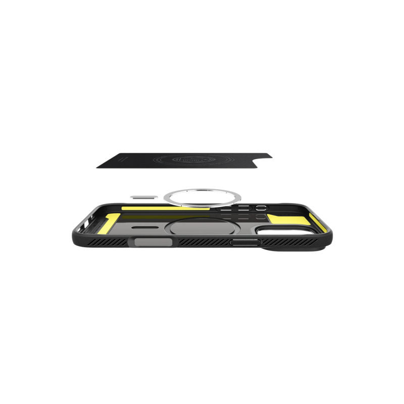 Spigen iPhone 16 Pro, прочный защитный чехол Mag Magsafe, матовый черный