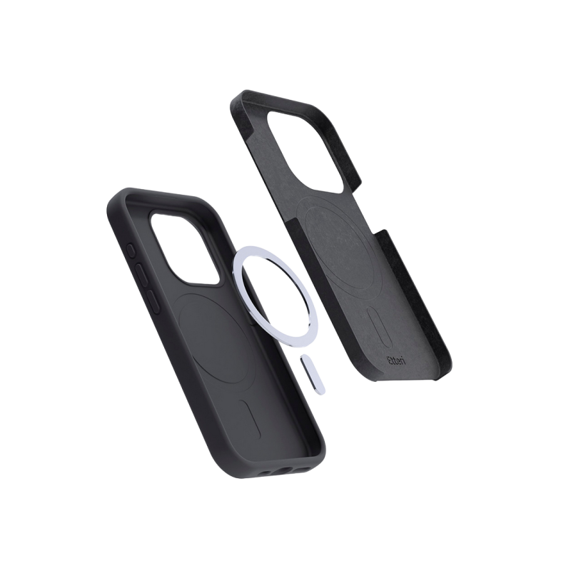 Etteri Apple iPhone 16 Pro, силиконовый чехол Mag, черный