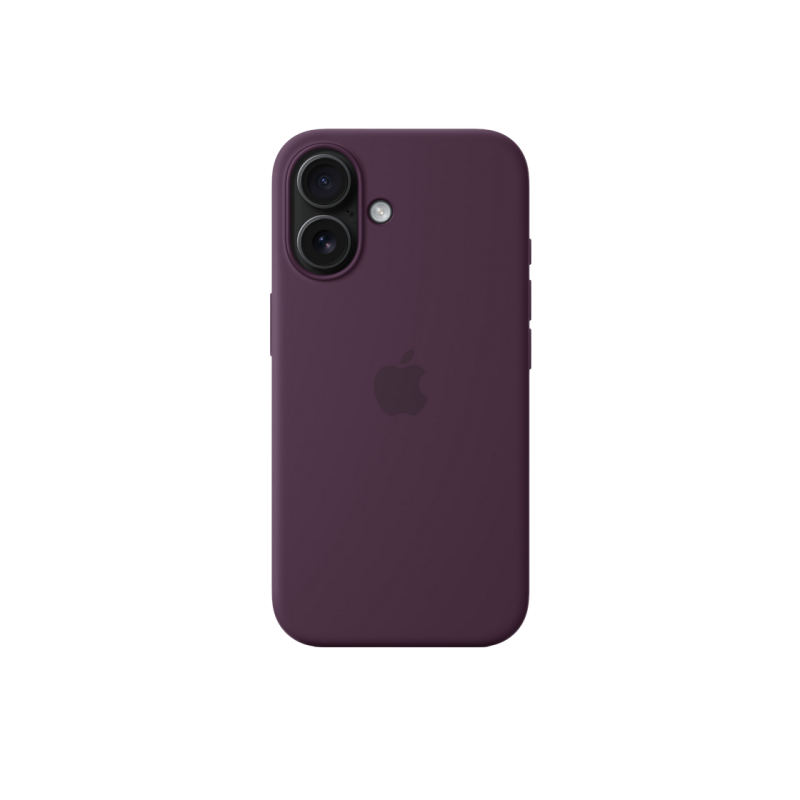 iPhone16 Silicone Case with MagSafe-Plum,ModelA3313