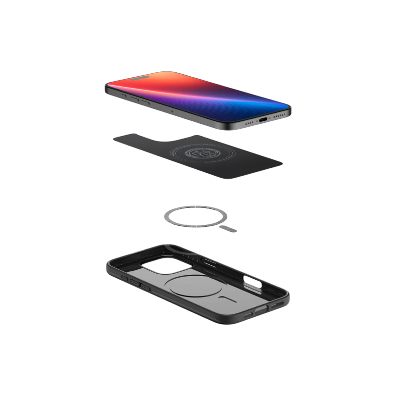 Spigen iPhone 16 Pro Max, тонкий чехол Mag Magsafe, черный