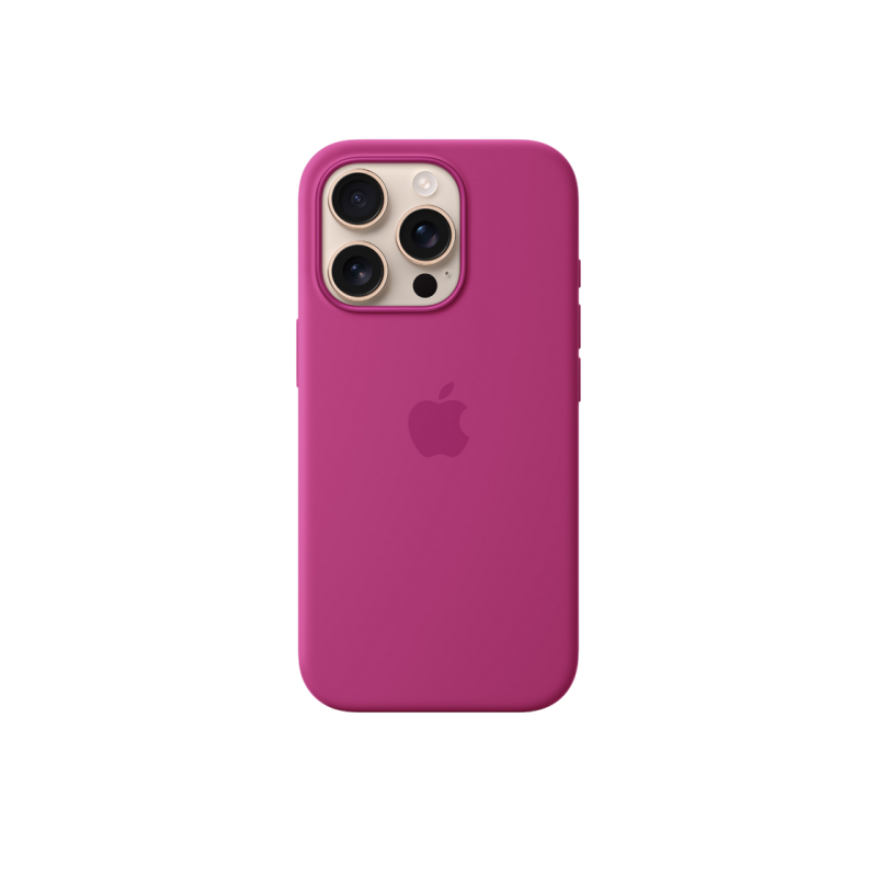 iPhone 16 Pro Silicone Case with MagSafe-Fuchsia,ModelA3313