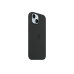 Силиконовый чехол для iPhone 15 с MagSafe - черный