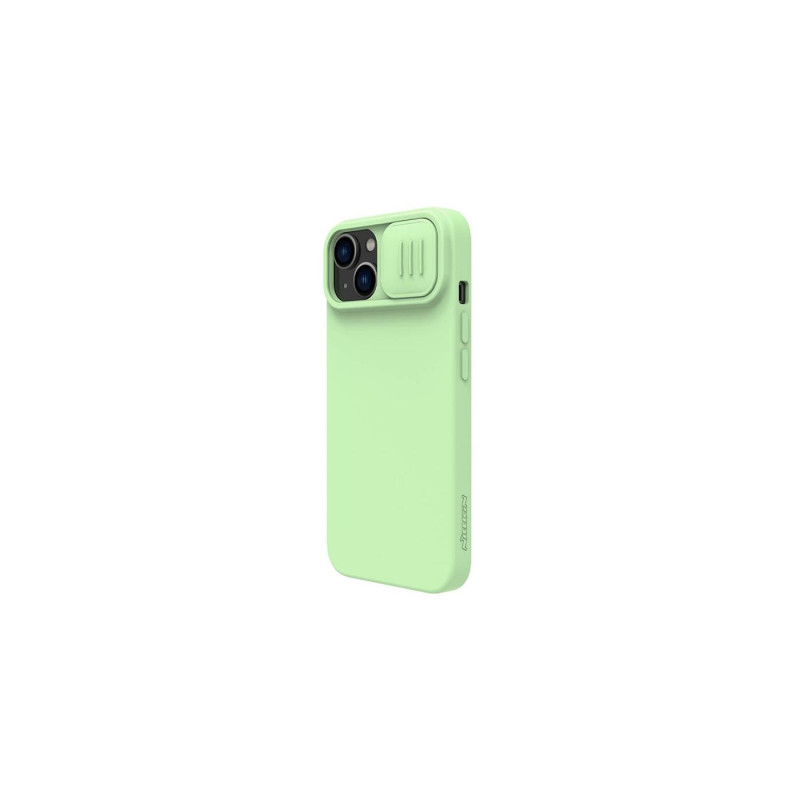 Чехол Nillkin Apple iPhone 14, CamShield Silky Silicone, цвет мятно-зеленый