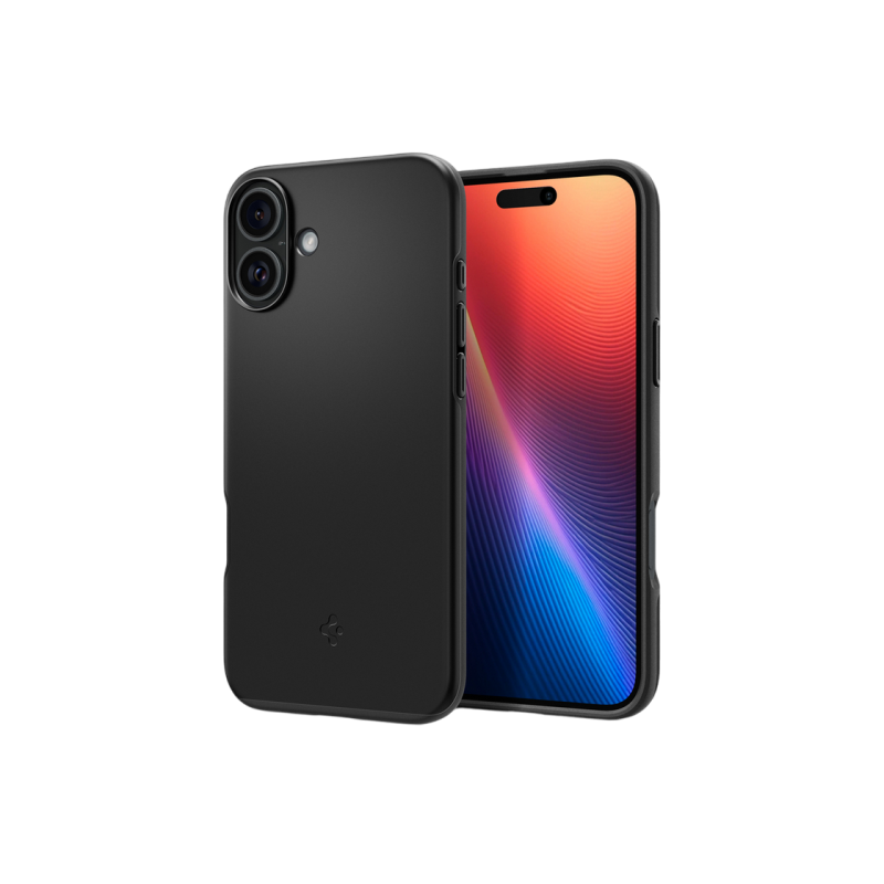 Spigen iPhone 16 Plus, тонкий чехол Mag Magsafe, черный