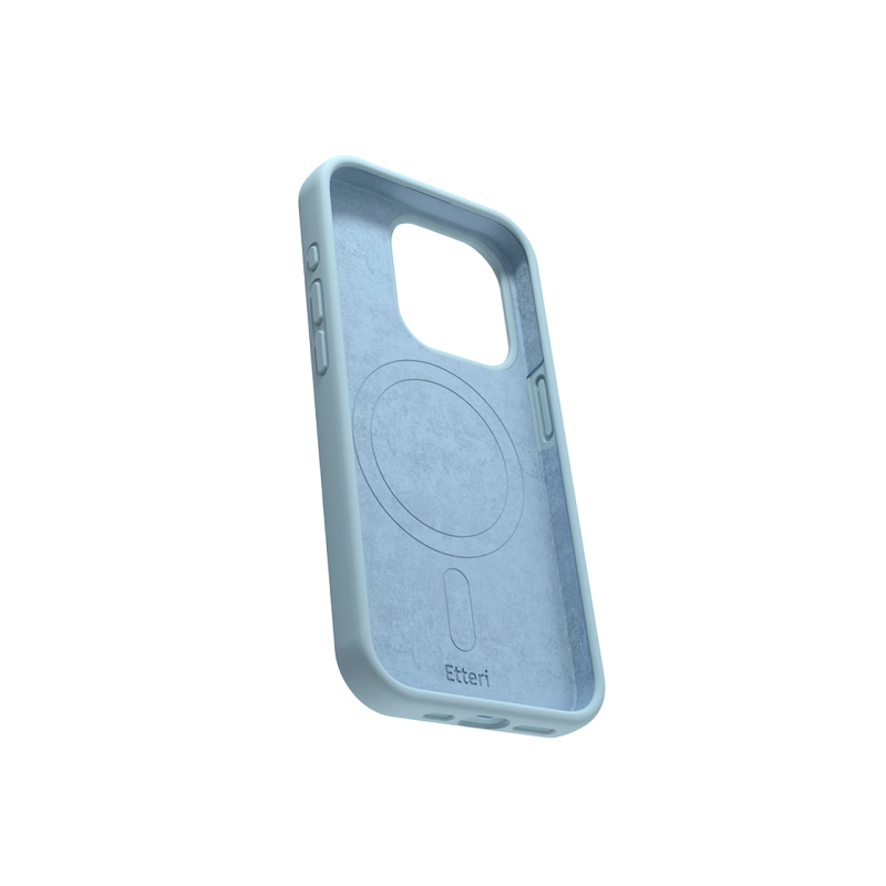 Etteri Apple iPhone 16 Pro, силиконовый чехол Mag, светло-синий
