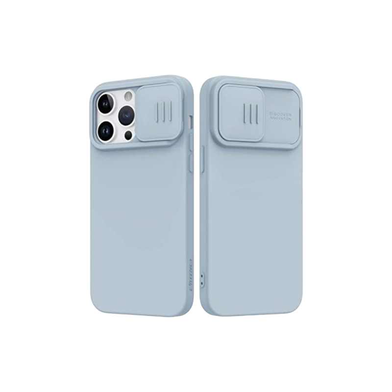 Чехол Nillkin Apple iPhone 14 Pro Max, шелковистый силиконовый чехол CamShield, цвет Star Grey