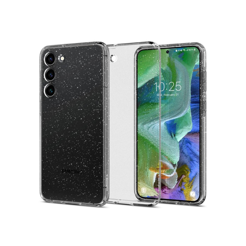 Spigen Samsung S23+, жидкий кристалл, блестящий кристалл