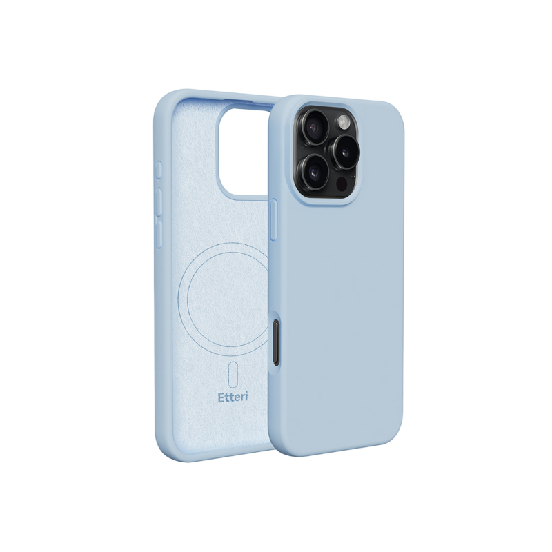 Etteri Apple iPhone 16 Pro Max, силиконовый чехол Mag, светло-голубой