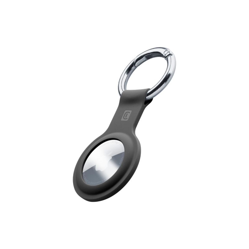 Cellular Apple Airtag, Silicone case with hook, Black