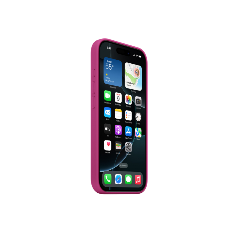 iPhone 16 Pro Silicone Case with MagSafe-Fuchsia,ModelA3313