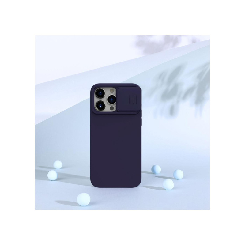 Чехол Nillkin Apple iPhone 15 Pro, CamShield Silky Silicone, темно-фиолетовый