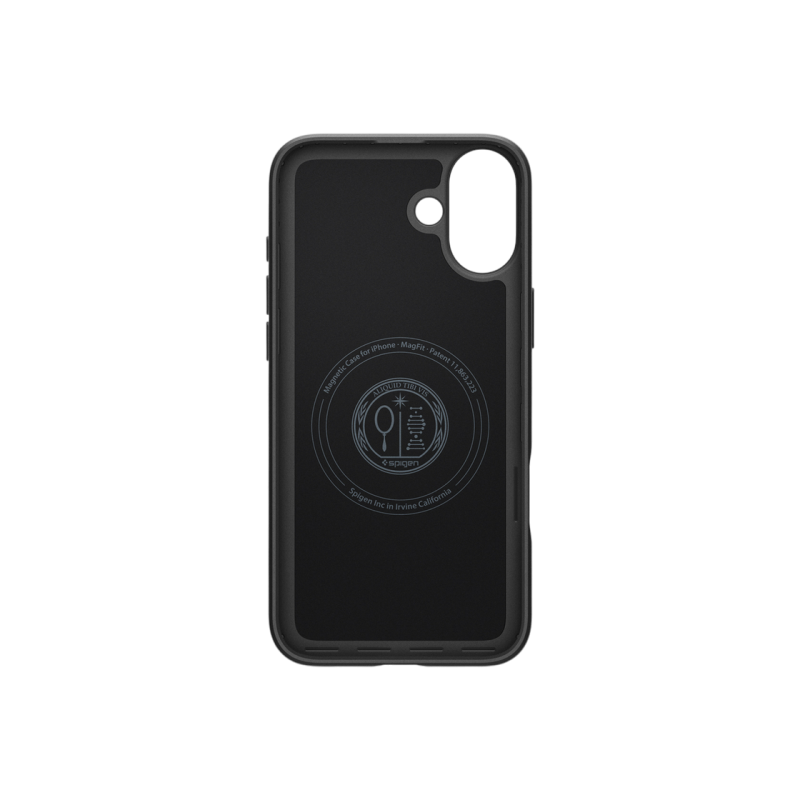 Spigen iPhone 16 Plus, тонкий чехол Mag Magsafe, черный