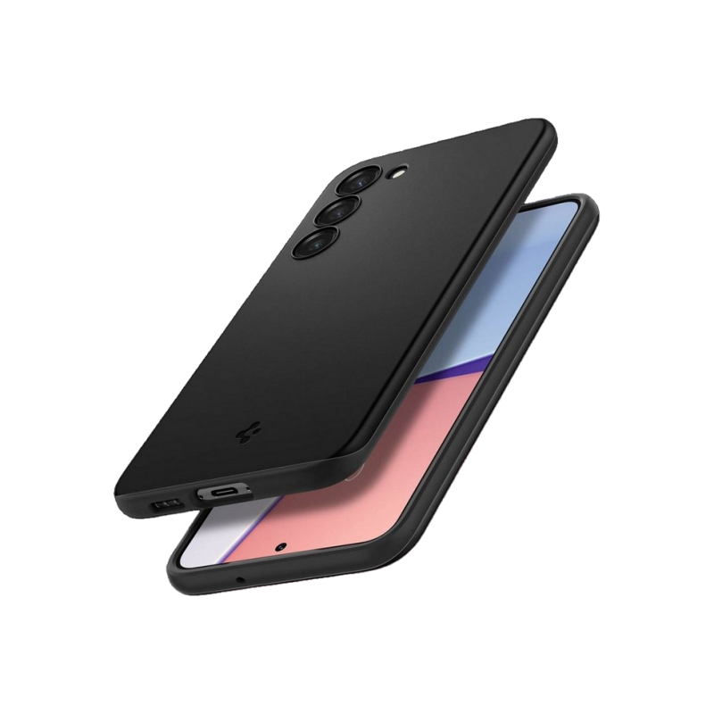 Spigen Samsung S23, ультрагибридный, матовый черный