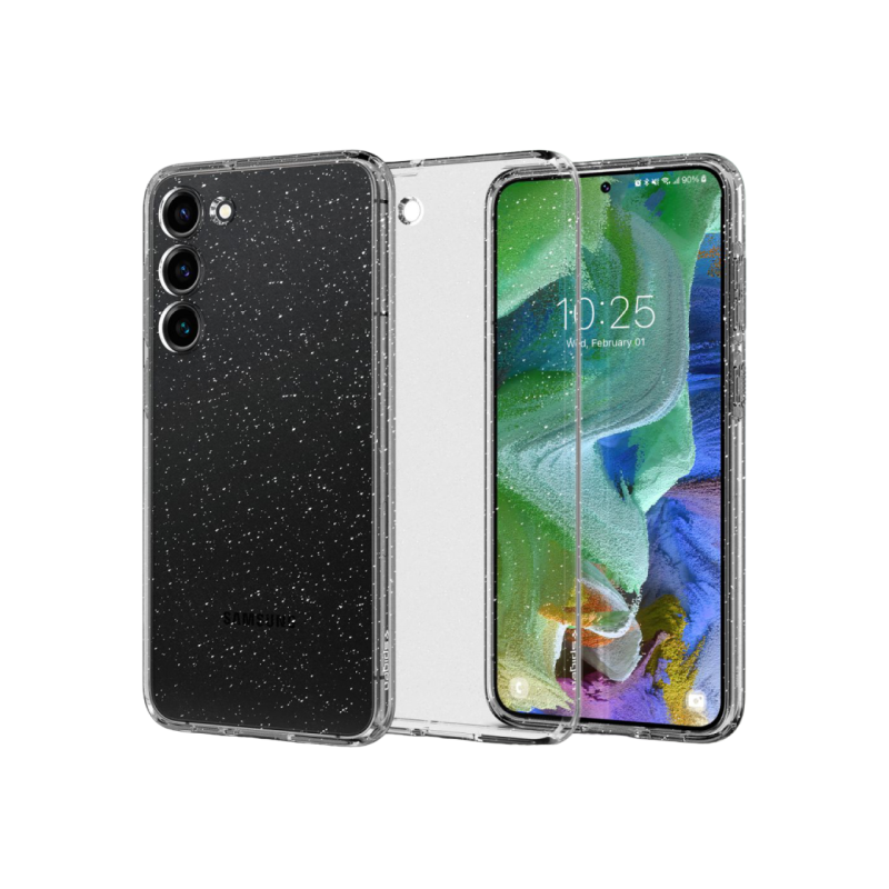 Spigen Samsung S23+, жидкий кристалл, блестящий кристалл