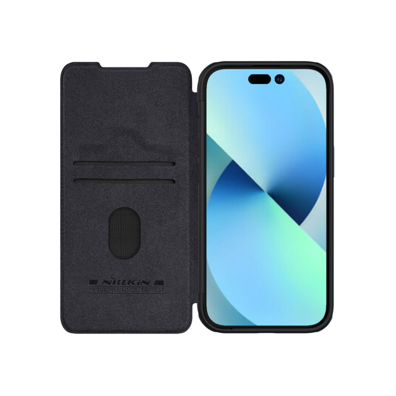 Nillkin Apple iPhone 15 Plus, Qin Pro черный