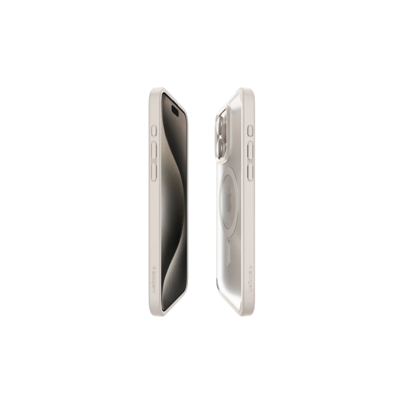 Spigen iPhone 15 Pro, ультрагибридный Mag Magsafe, цвет Frost Natural Titanium