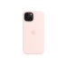 Силиконовый чехол для iPhone 15 с MagSafe - светло-розовый