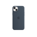 Оригинальный силиконовый чехол для iPhone 14 Plus с MagSafe - Storm Blue, модель A2911