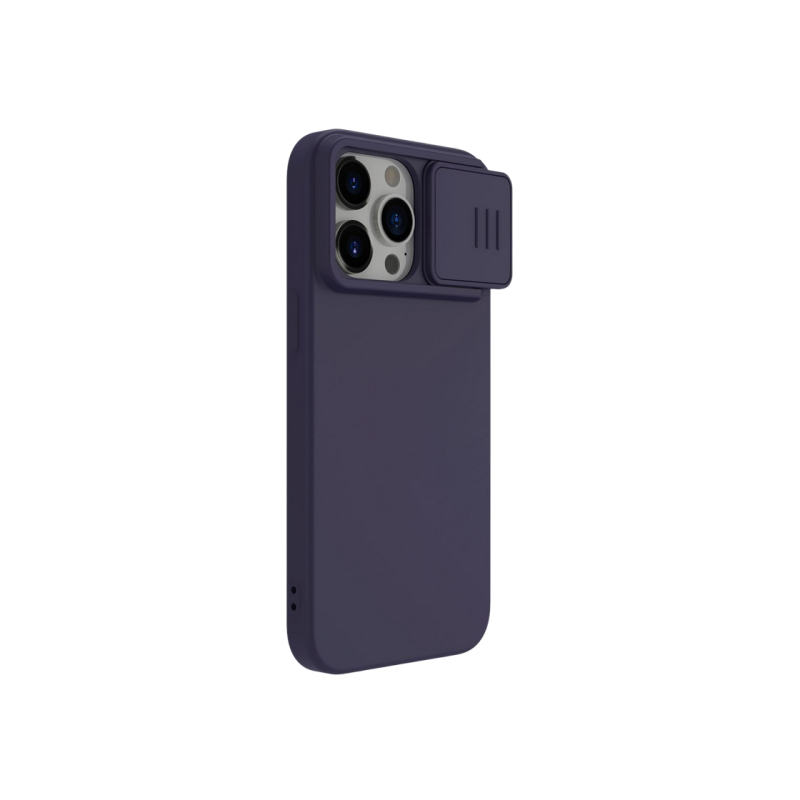 Чехол Nillkin Apple iPhone 15 Pro, CamShield Silky Silicone, темно-фиолетовый