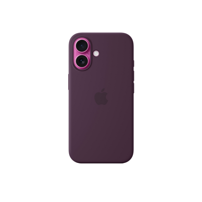 iPhone16 Silicone Case with MagSafe-Plum,ModelA3313