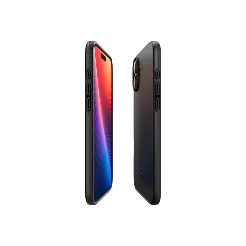 Spigen iPhone 16 Plus, тонкий чехол Mag Magsafe, черный