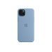 Силиконовый чехол для iPhone 15 Plus с MagSafe - зимний синий