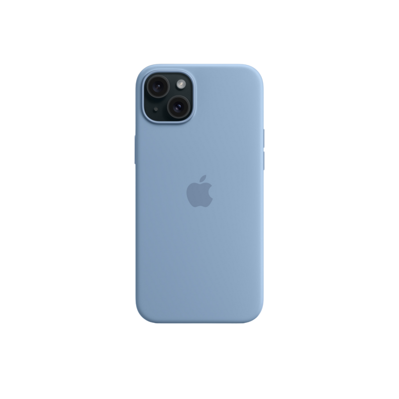 Силиконовый чехол для iPhone 15 Plus с MagSafe - зимний синий